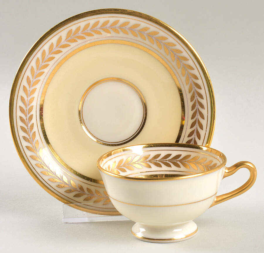Malmaison Ivory Flat Demitasse Cup & Saucer Set by Lenox-1