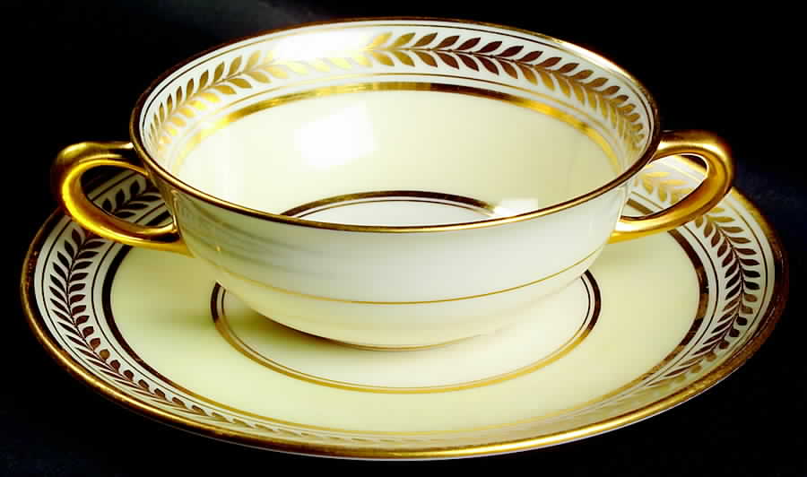 Malmaison Ivory Flat Cream Soup Bowl & Saucer Set by Lenox-1