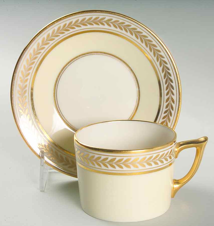 Malmaison Ivory Flat Cup & Saucer Set by Lenox-1