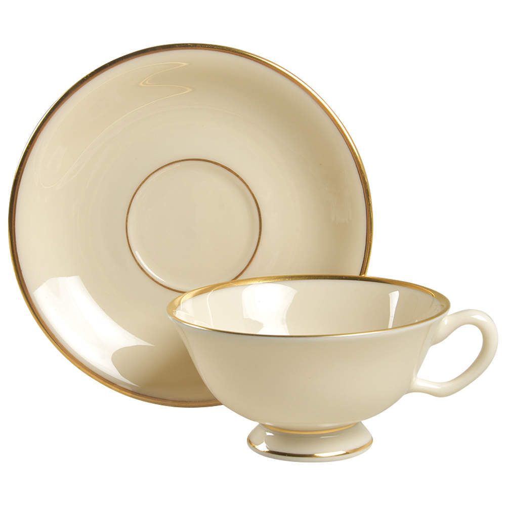 Mansfield Footed Cup & Saucer Set by Lenox-1