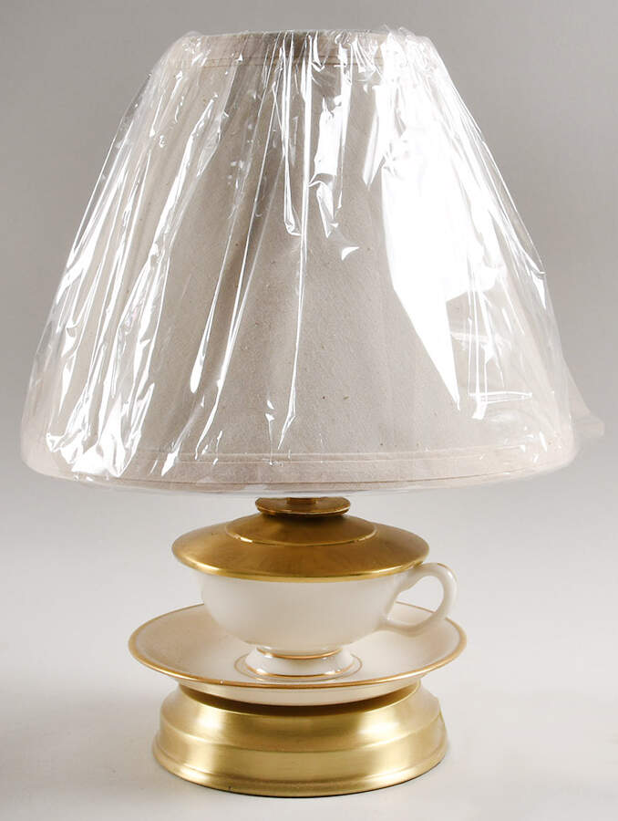 Mansfield 12 5/8" Handcrafted Lamp Made From Cup/Saucer HC by Lenox-1
