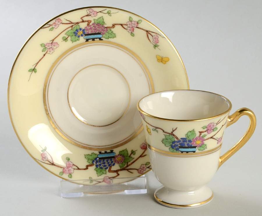 Mandarin Footed Demitasse Cup & Saucer Set by Lenox-1