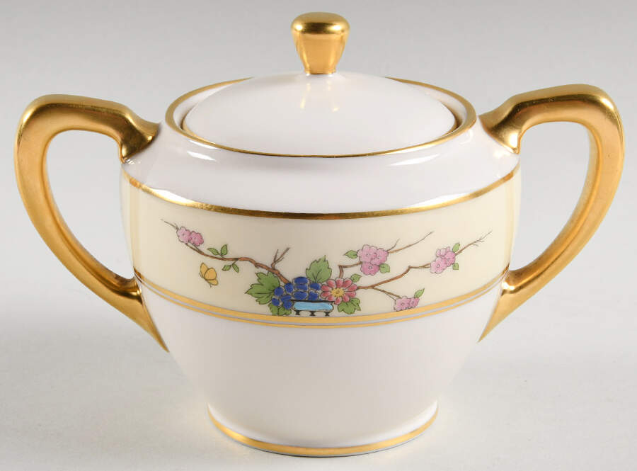 Mandarin Shape 1962 Sugar Bowl & Lid by Lenox-1