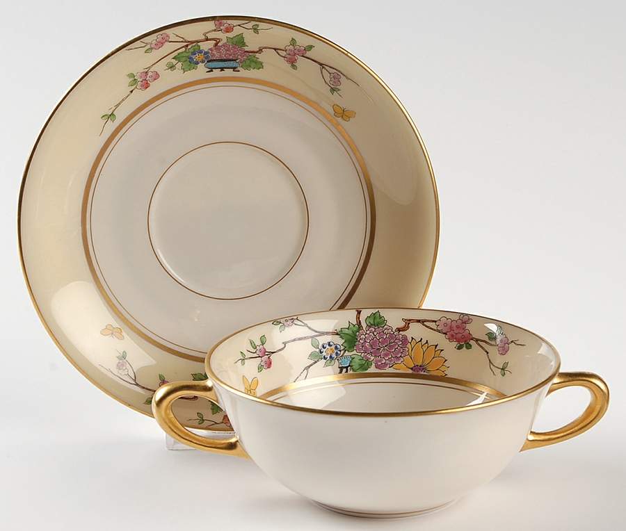 Mandarin Flat Cream Soup Bowl & Saucer Set by Lenox-1