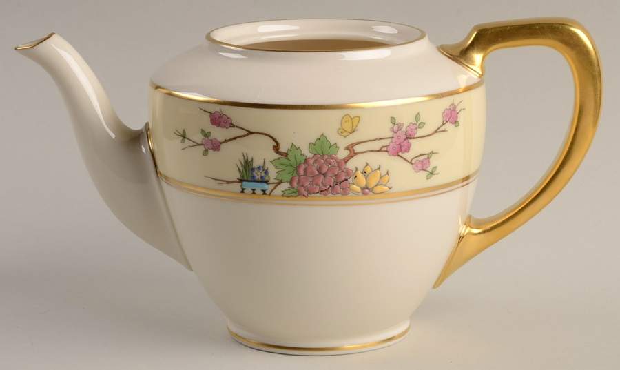 Mandarin Shape 1961 Teapot No Lid by Lenox-1