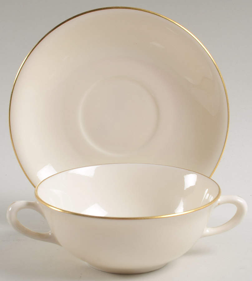 Manor Flat Cream Soup Bowl & Saucer Set by Lenox-1