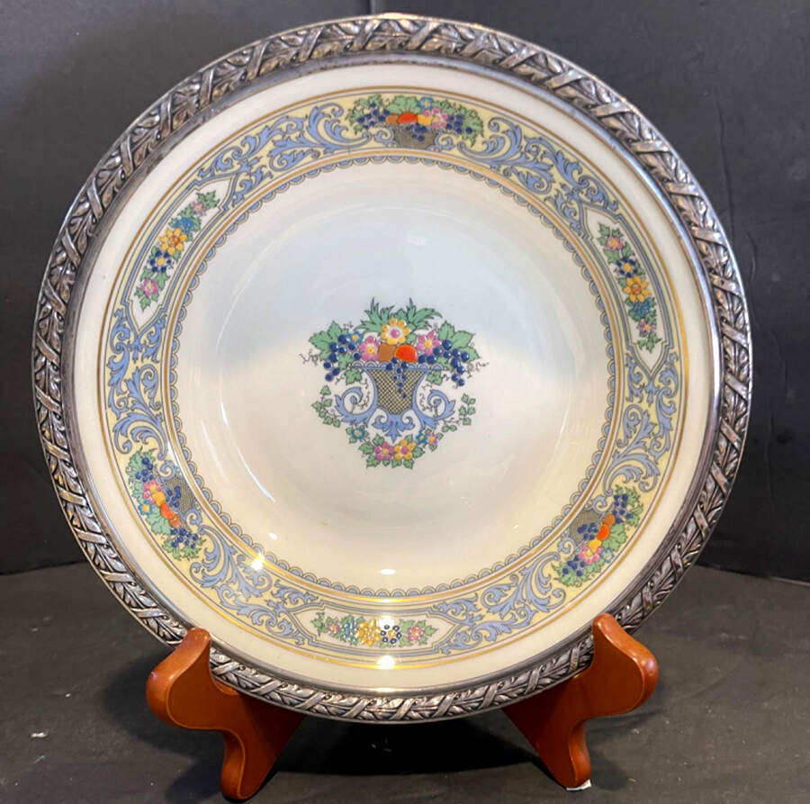 Maryland Rim Soup Bowl with Sterling Rim by Lenox-1