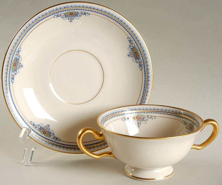 Maryland Footed Bouillon Cup & Saucer by Lenox-1