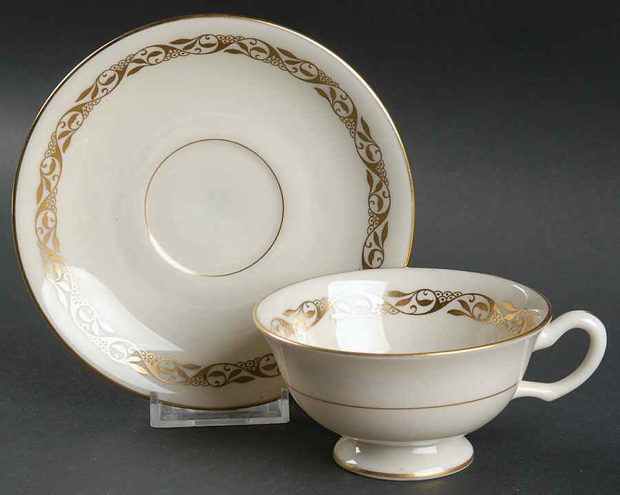 Mayfair Footed Cup & Saucer Set by Lenox-1