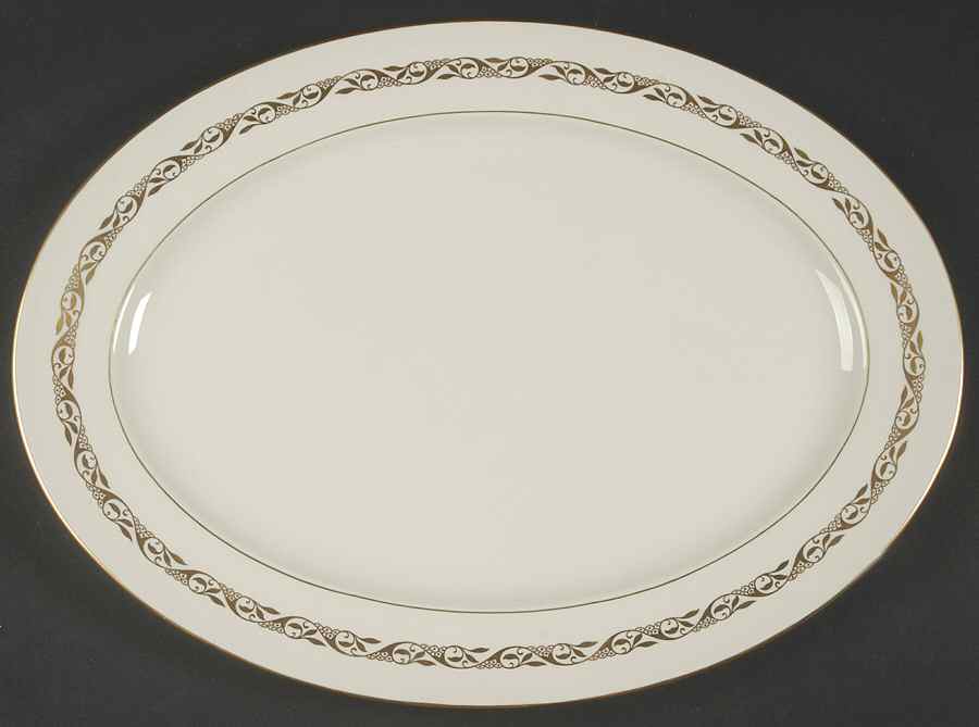 Mayfair 15" Oval Serving Platter by Lenox-1