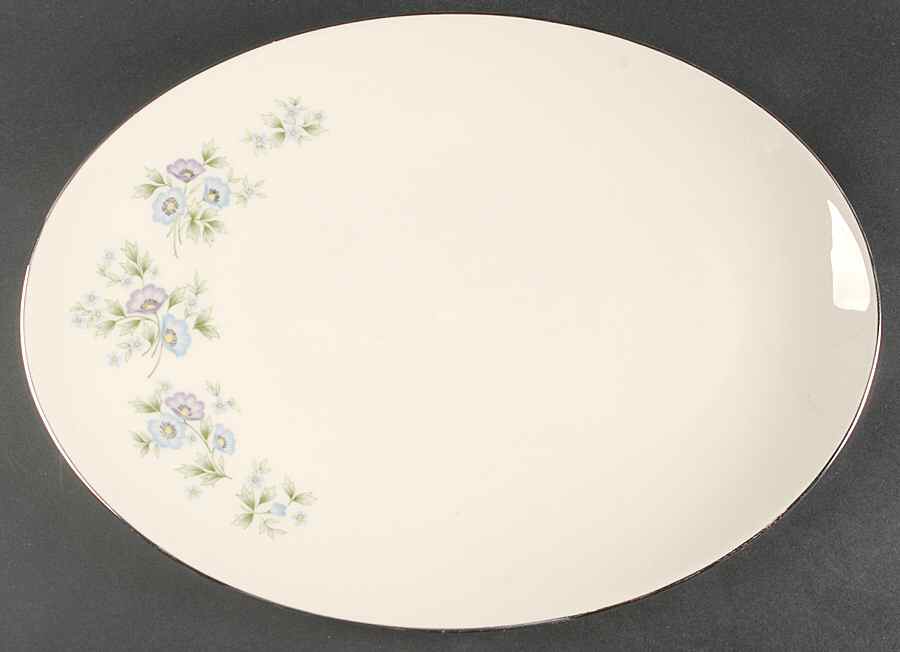Maywood (Blue Floral) 17" Oval Serving Platter by Lenox-1