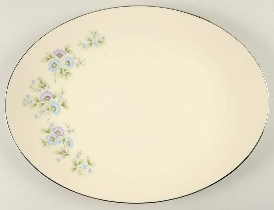 Maywood (Blue Floral) 13" Oval Serving Platter by Lenox-1
