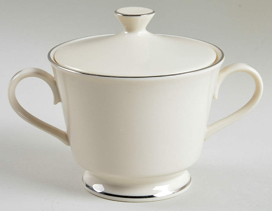 Maywood (No Design) Sugar Bowl & Lid by Lenox-1