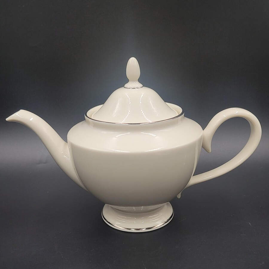 Maywood (No Design) 1999 Shape Teapot & Lid by Lenox-1