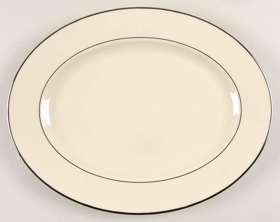 Maywood (No Design) 13" 99 Shape Oval Serving Platter by Lenox-1