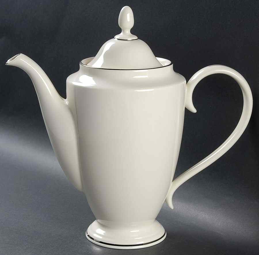 Maywood (No Design) 1999 Shape Coffee Pot & Lid by Lenox-1