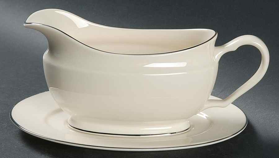 Maywood (No Design) Gravy Boat & Underplate by Lenox-1