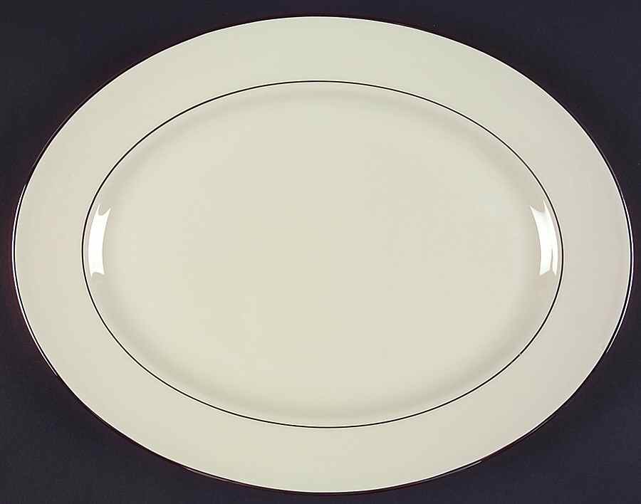 Maywood (No Design) 13" 99 Shape Oval Serving Platter by Lenox-1