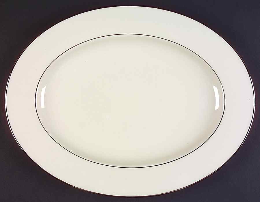 Maywood (No Design) 16" 99 Shape Oval Serving Platter by Lenox-1