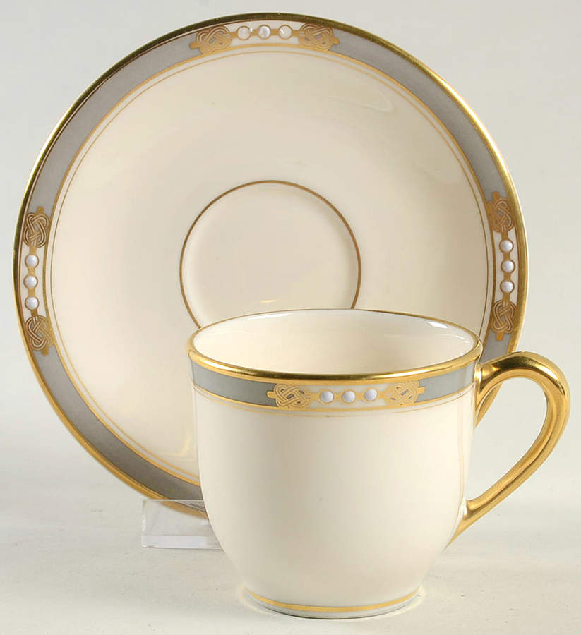 McKinley Flat Demitasse Cup & Saucer Set by Lenox-1