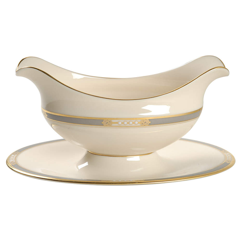 McKinley Gravy Boat with Attached Underplate by Lenox-1