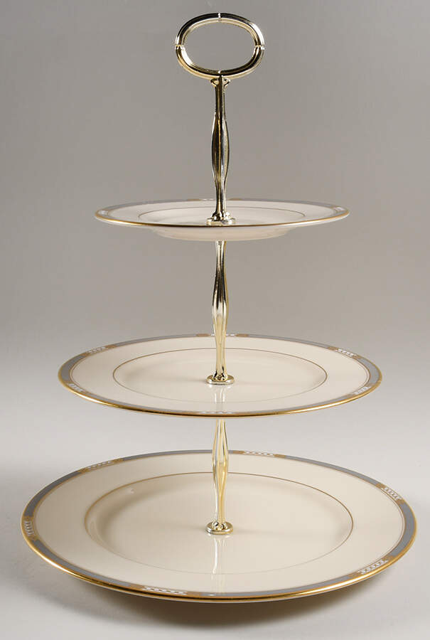 McKinley 13 7/8"-14 1/4" 3-Tiered Serving Tray(DP,SP,BB) HC by Lenox-1