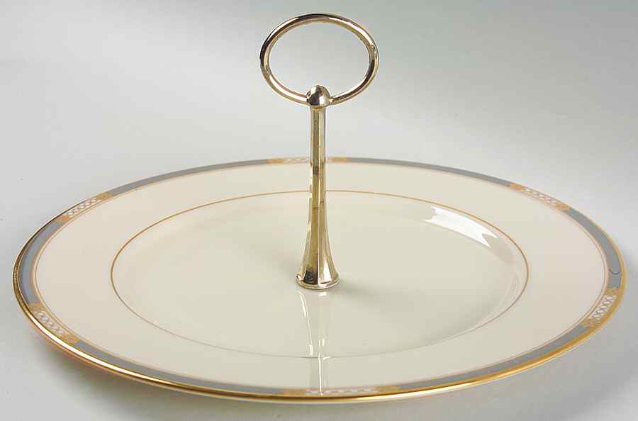 McKinley Round Serving Plate with Handle (DP) by Lenox-1