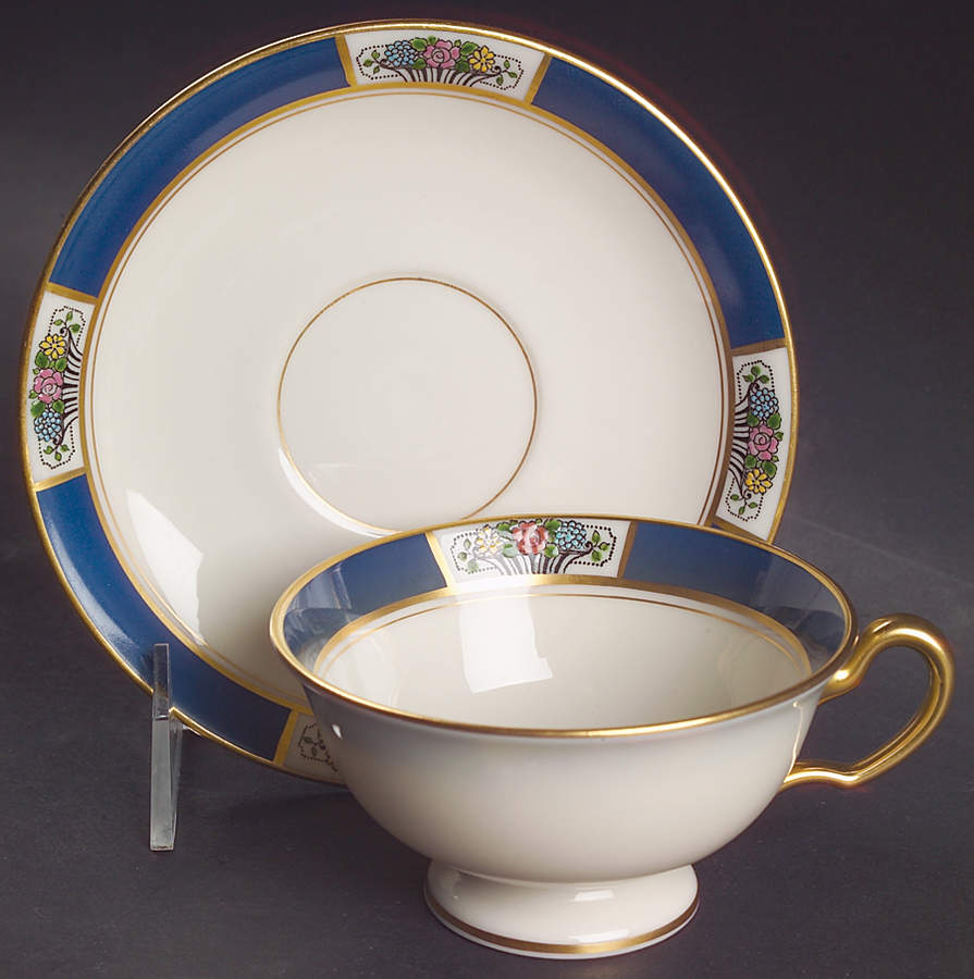 Meadowbrook Footed Cup & Saucer Set by Lenox-1