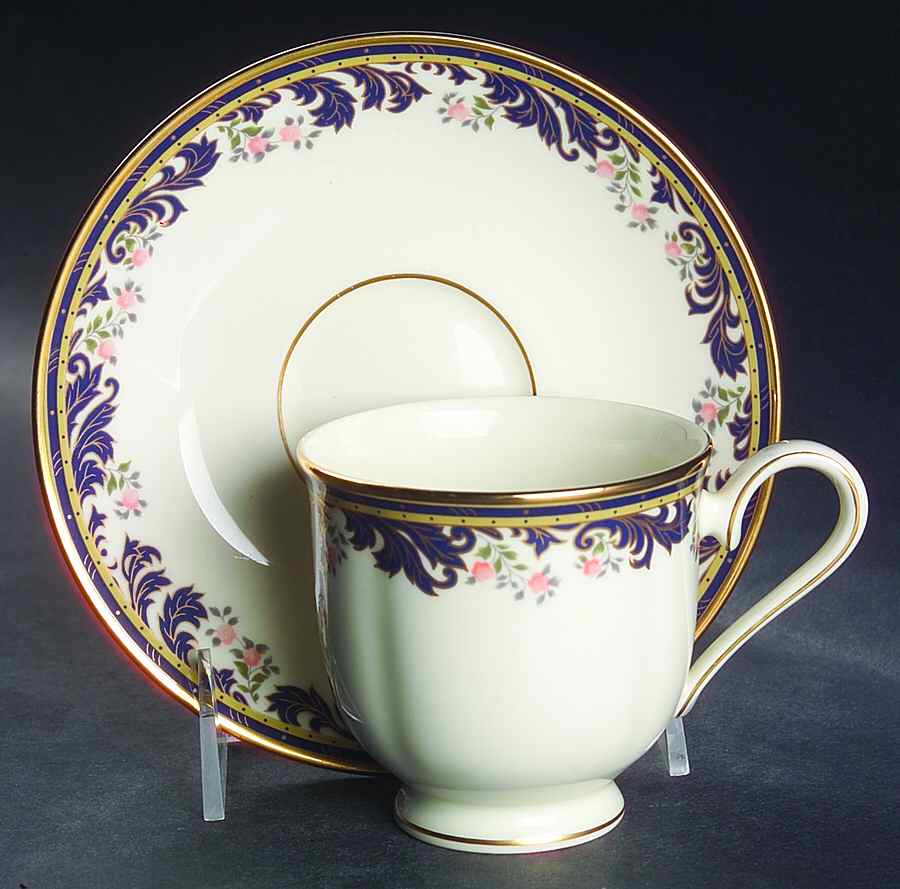 Meadow Breeze Footed Cup & Saucer Set by Lenox-1