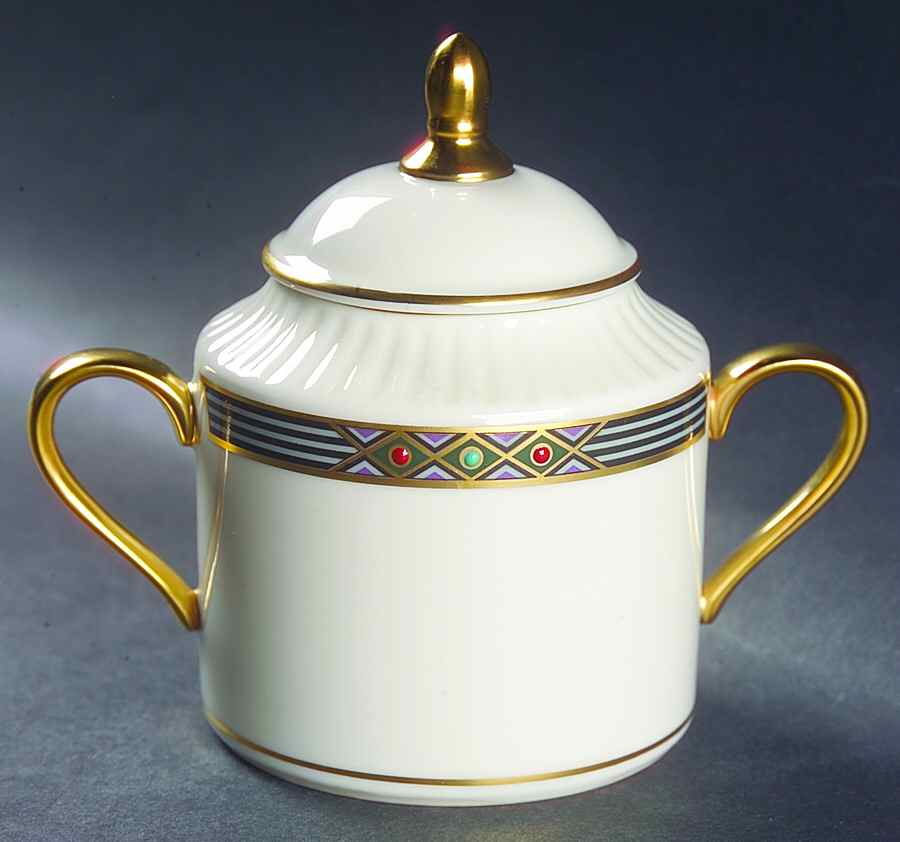 Melisande Sugar Bowl & Lid by Lenox-1