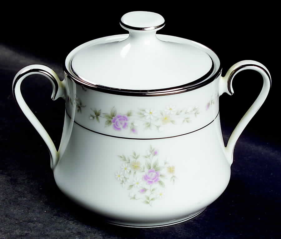 Meadow Pinks Sugar Bowl & Lid by Lenox-1