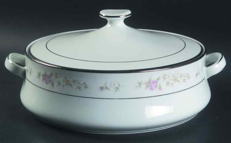 Meadow Pinks Round Covered Vegetable by Lenox-1