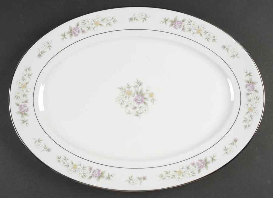 Meadow Pinks 16" Oval Serving Platter by Lenox-1
