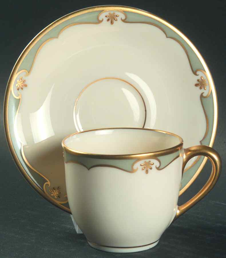 Meredith Turquoise Flat Demitasse Cup & Saucer Set by Lenox-1