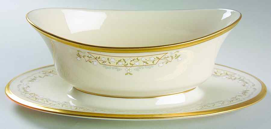 Meadow Song Gravy Boat with Attached Underplate by Lenox-1