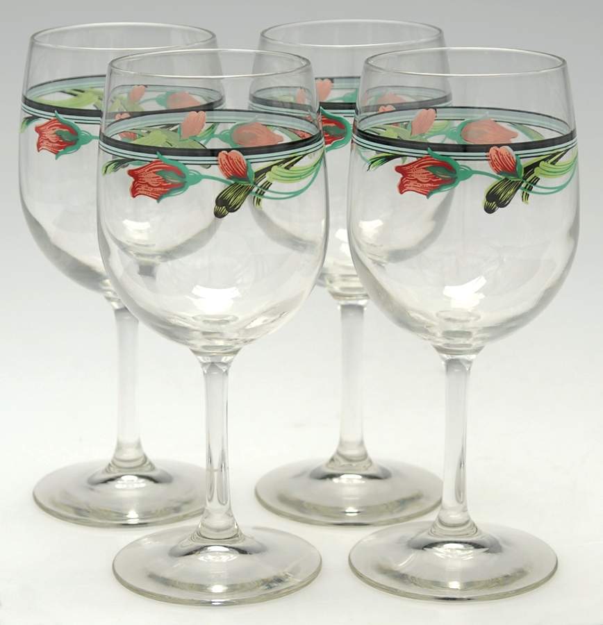 Midnight Blossoms 8 Oz Glassware Goblet - Set of 4 by Lenox-1
