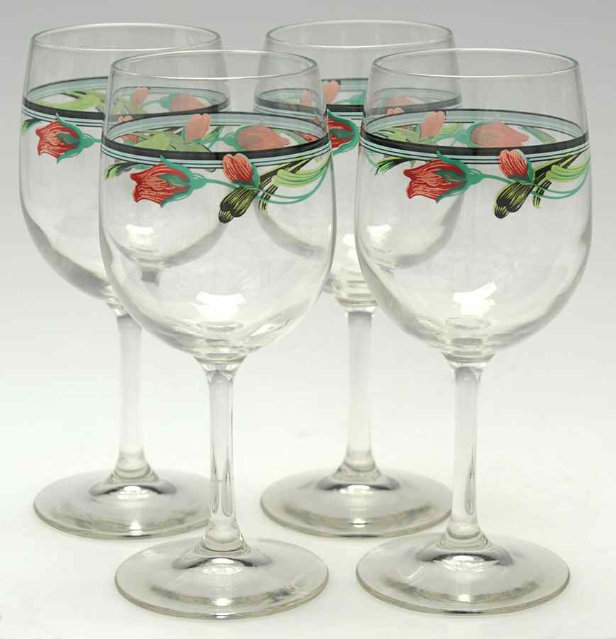 Midnight Blossoms 8 Oz Goblet - Set of 4 by Lenox-1