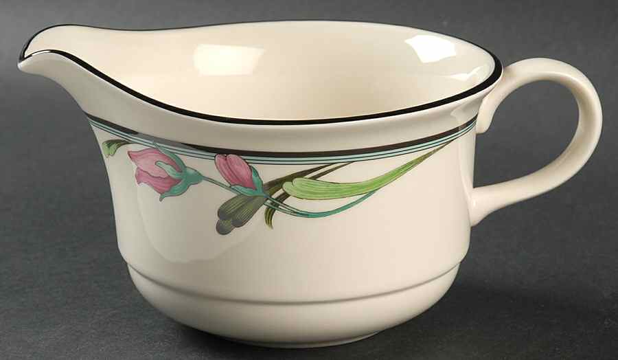 Midnight Blossoms Open Sauce Boat by Lenox-1