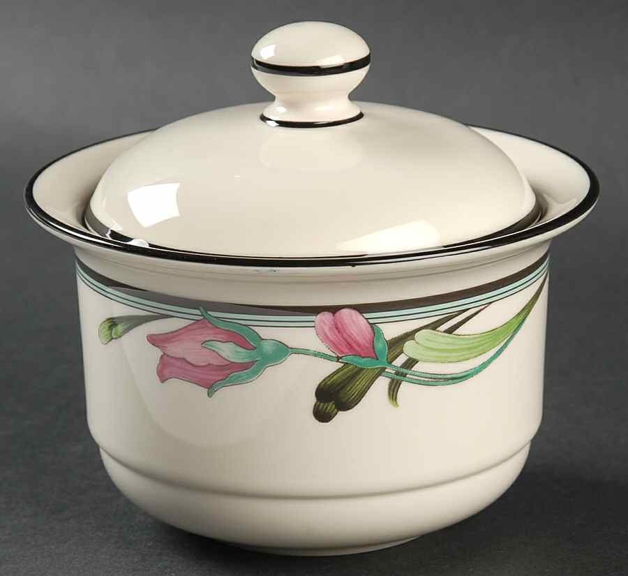 Midnight Blossoms Sugar Bowl & Lid by Lenox-1