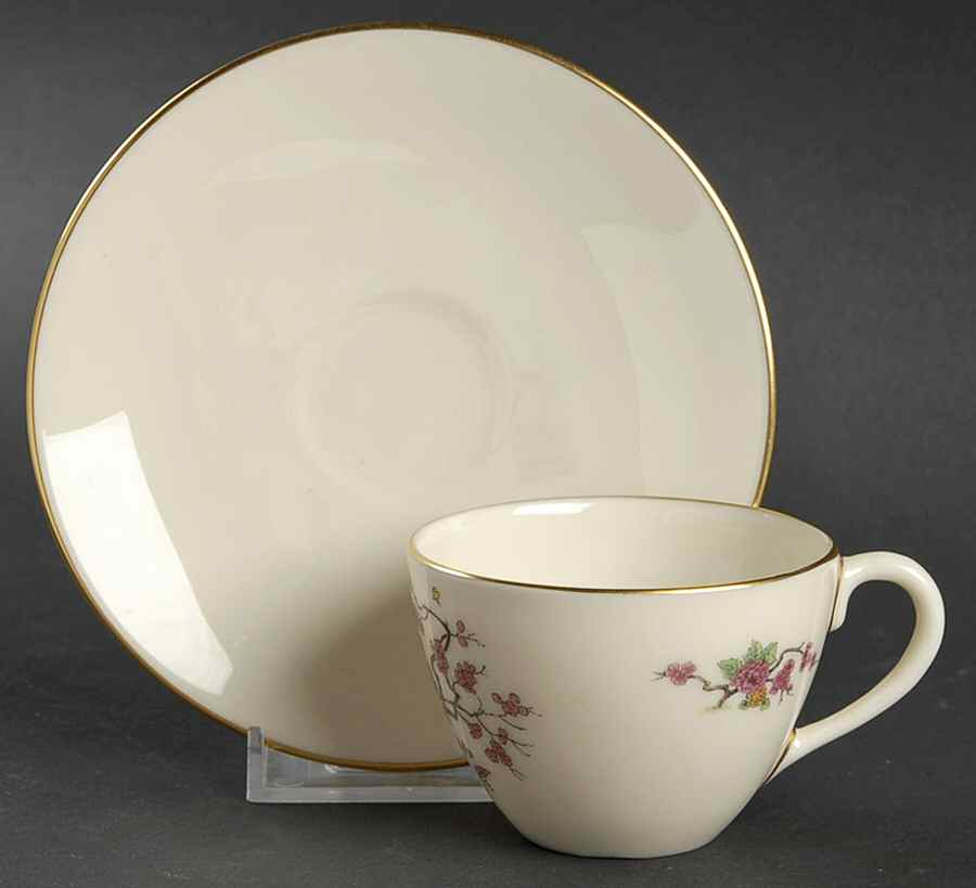 Ming Coupe Flat Demitasse Cup & Saucer Set by Lenox-1