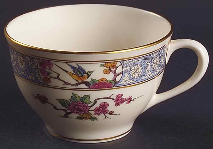 Ming-Birds (Older, Cream, Black Green Stamp) Oversized Cup by Lenox-1