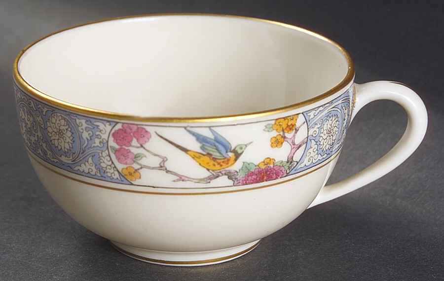 Ming-Birds (Older, Cream, Black Green Stamp) Snack Cup by Lenox-1