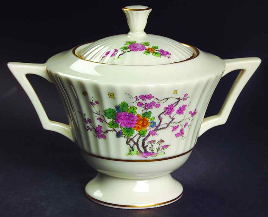 Ming Temple Sugar Bowl & Lid by Lenox-1