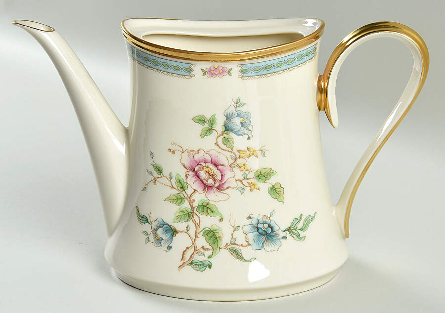 Morning Blossom Tea/Coffee Pot No Lid by Lenox-1
