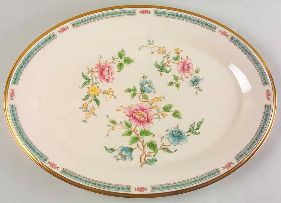 Morning Blossom 17" Oval Serving Platter by Lenox-1