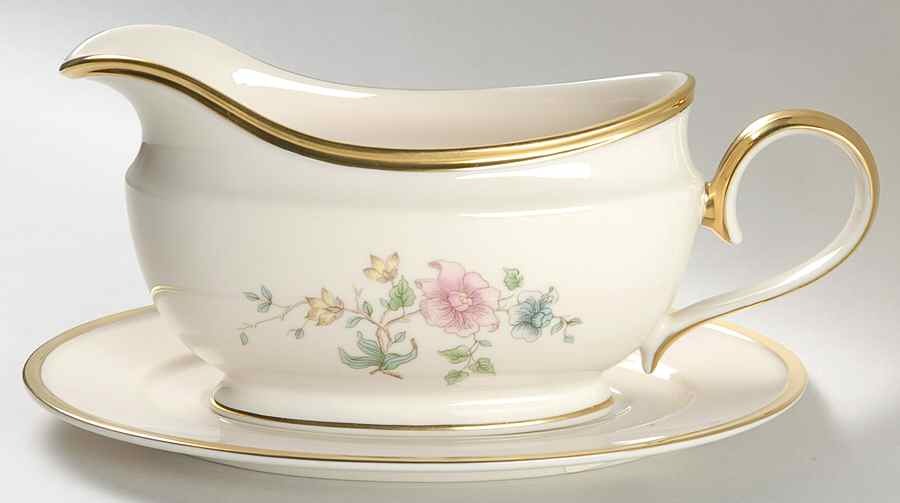 Morning Blossom Gravy Boat & Underplate by Lenox-1