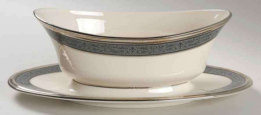 Moonlight Mood Gravy Boat with Attached Underplate by Lenox-1