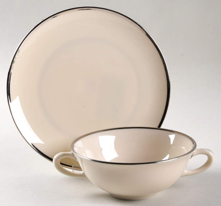 Montclair Flat Cream Soup Bowl & Saucer Set by Lenox-1