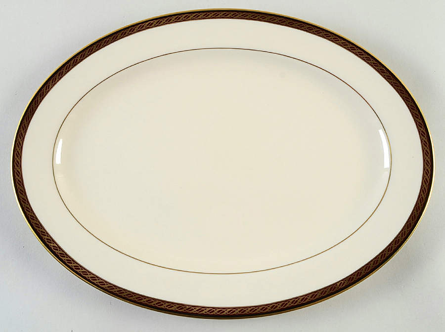 Monroe 13" 99 Shape Oval Serving Platter by Lenox-1