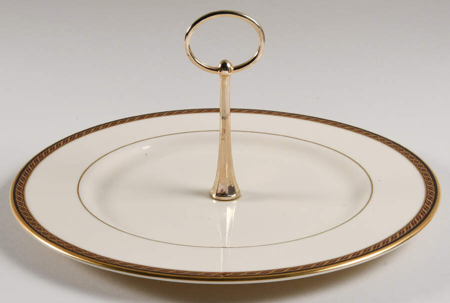 Monroe Round Serving Plate with Handle (DP) by Lenox-1